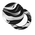 thumbnail image 2 of Disketp Abstract Black White Swirls Funda Redonda para Taburete, Funda de Cojín para Silla de Bar Suave y Elástica-14 inch, 2 of 7