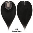 thumbnail image 2 of Benehair Real Hair Clip In Extensions Clip In Hairpiece Silk Base Topper Toupee Wiglet Top Hair Piece Crown 100% Remy Human Hair Big Cover New 13cm*15cm Black 6"-22", 2 of 11