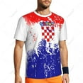 thumbnail image 5 of Exclusive design Croatia Flag Grain 3D Printed Men For Running Bike Soccer Tennis Fitness Sports tshirt Mesh Fans Short T-shirt, 5 of 10