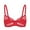 Red, variant on Women's Sexy 1/2 Cup Lace Bra Balconette Mesh Underwired Demi Shelf Bra Unlined See Through Bralette,Black 32B