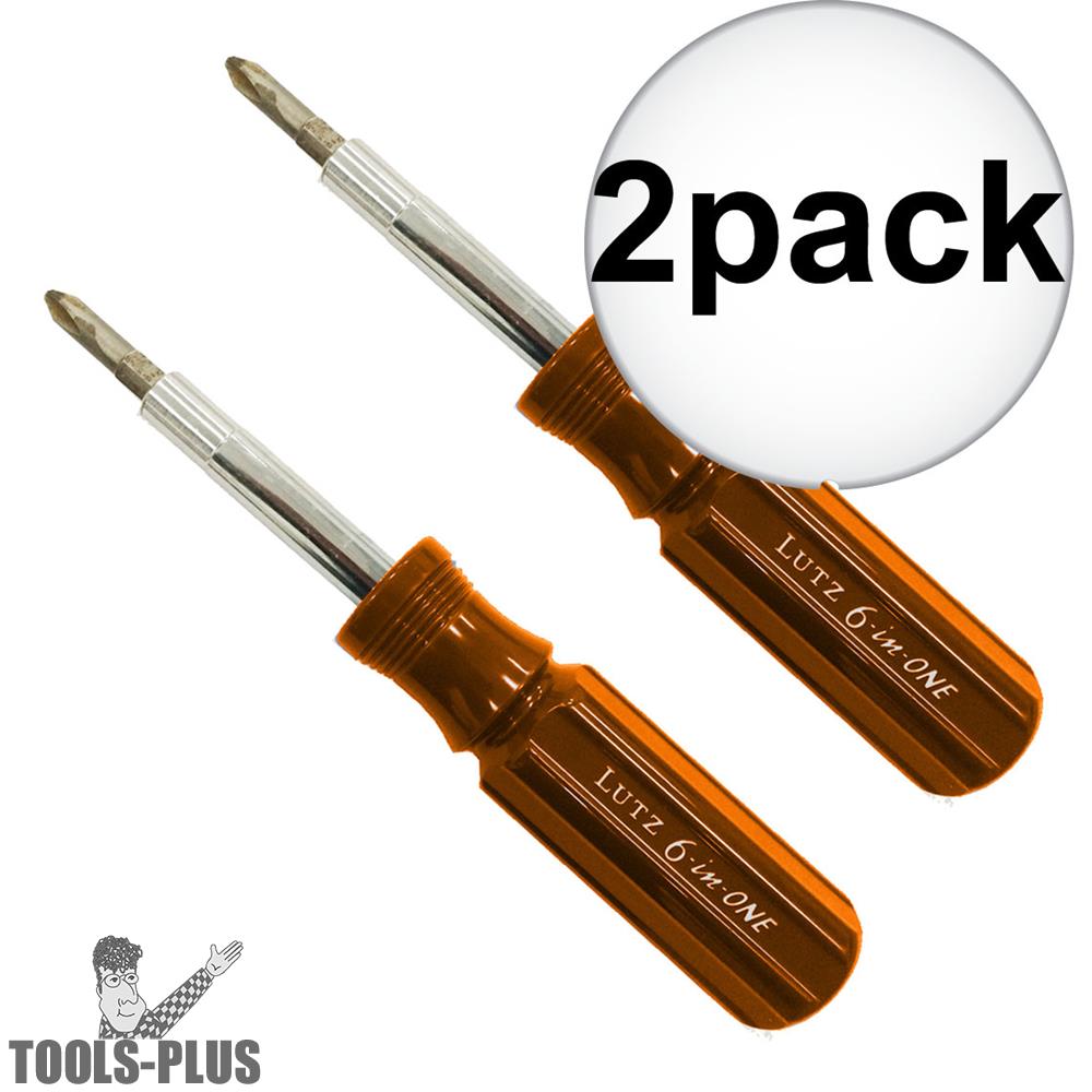 Lutz 6-IN-1G Green Screwdriver 12-Pack Lutz File and Tool