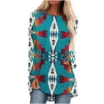 thumbnail image 1 of Mujeres Casual Manga larga Cuello redondo Tops Blusa suelta Popular-camisas impresas personalizadas Fridja czfsfas3384, 1 of 5