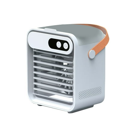 

Portable Fan Mini Air Conditioner Purifier Humidifier Desktop (White)