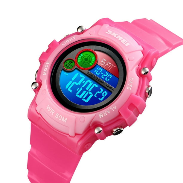 Montre Numérique LED Pour Enfants 7-10 Ans - Alarme, Date, Sport - Bracelet Silicone - Garçons Et Filles