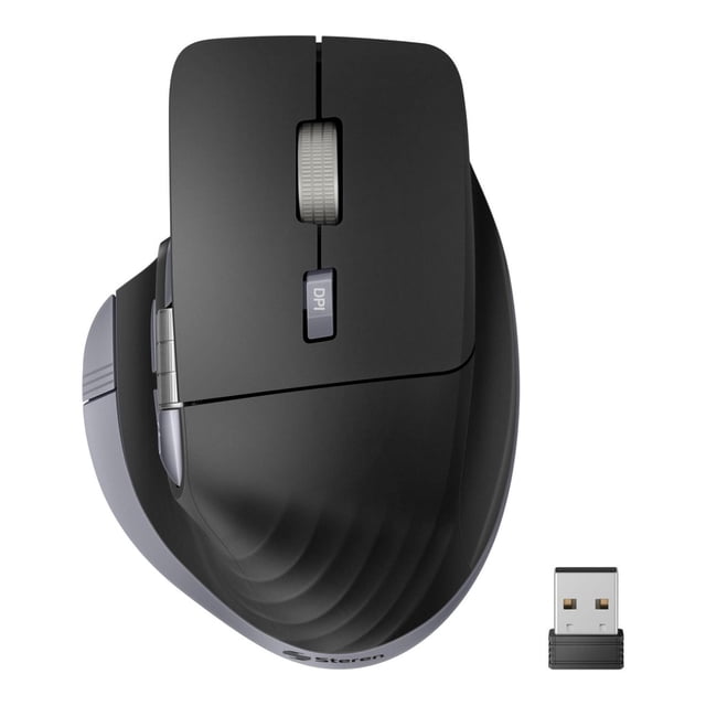 Mouse Bluetooth / RF, multiequipo con batería recargable, ergonómico 1 000 / 1 600 / 2 400 / 3 200 D