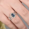 thumbnail image 4 of 3pcs vintage unique oval cut engagement ring rose gold ring art deco bridal wedding ring for women, 4 of 9