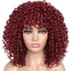 thumbnail image 1 of Pelucas afro cortas y rizadas para mujeres negras, peluca rizada con flequillo, pelucas afro naturales para fiestas de cosplay., 1 of 9
