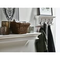 thumbnail image 7 of Home Wall Decorative Antique Brass Hardware 4 Hook Coat Rack - Classic White Finish, 7 of 7