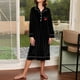 thumbnail image 2 of Gibobby Pijama algodón mujer Camisón De Mujer Otoño E Invierno Manga Larga Acolchado Y Engrosado Pijamas Sueltos De Tamaño(Negro,M), 2 of 5