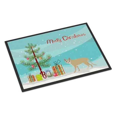 Singapura Cat Merry Christmas Door Mat