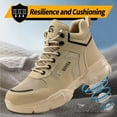 thumbnail image 5 of LAoutun Work Boots for Men Lightweight Steel Toe Shoes Comfortable Construction Work Shoes Beige, 5 of 6