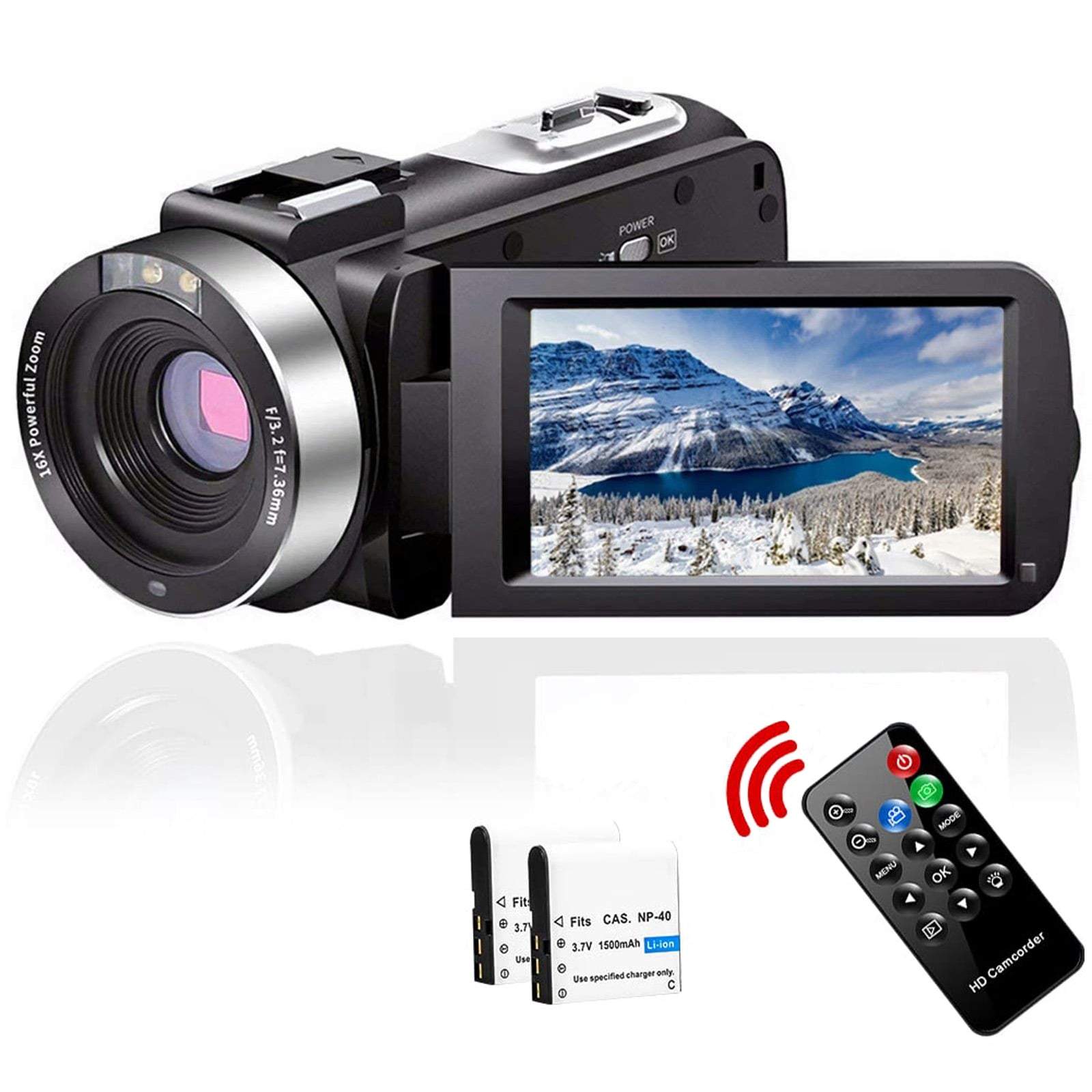 Descenso repentino presidente intervalo Digital Video Camera Camcorder Full HD 2.7K 30FPS 30MP IR Night Vision  Vlogging Camera Recorder Video Camera for Youtube - Walmart.com