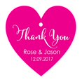 thumbnail image 1 of 100 PCS Thank You Custom Made Heart Shape Hang Tags Personalized Wedding Favor Paper Tags, 1 of 1