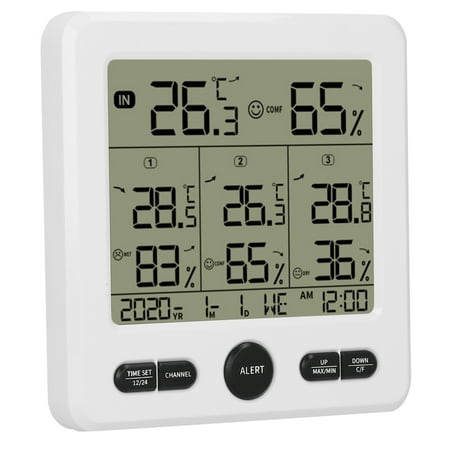 

Haofy TS‑6210 3 In 1 Wireless Thermometer Hygrometer Indoor Outdoor Temperature Gauges