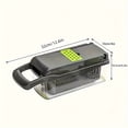 thumbnail image 4 of 15-in-1 Multifunctional Vegetable Chopper, Manual Food Slicer Grater, Onion Potato Cutter with Containers & Peeler, Portable Kitchen Gadgets for Home & Dorm Use, 4 of 13