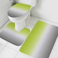 thumbnail image 3 of Green Gray Ombre Bath Mat 3 Piece Bathroom Rug Set, Modern Gradient Abstract Art Non Slip Bath Rug Contour Mat and Toilet Lid Cover, Absorbent Shower Mats Soft Bath Rugs and Mats Sets, 3 of 8