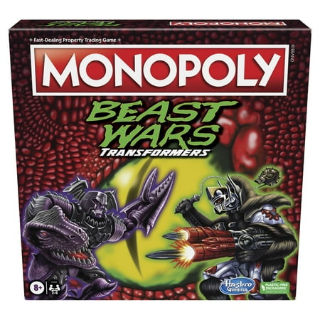 Monopoly Transformers Beast Wars Board Game for Kids and Family Ages 8 and Up 2-6 Players