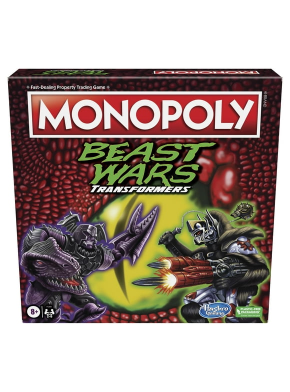 Monopoly Transformers Beast Wars Board Game for Kids and Family Ages 8 and Up, 2-6 Players