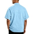 thumbnail image 4 of Golf Shirts for Men Half Zipper Relaxed Fit Drop Shoulder Summer Tee Classic Breathable Comfortable Style Solid Top, L, 4 of 7