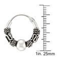 thumbnail image 2 of Sterling Silver Bali Endless Hoop Earrings, 2 of 2
