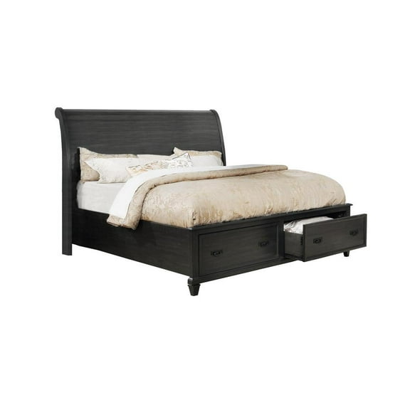Sleigh Storage Platform Cal King Bed