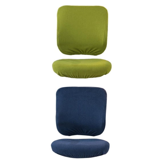 Esquirla Soft Stretchable Office Computer Chair Covers in Vibrant Yellow - Set of 2