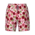 thumbnail image 4 of Lsque Mens Swim Trunks Rose Flowers Pattern - Bathing Suit Compression Liner - Beach Swim Shorts Swimwear - (S-3XL) - Stretch Quick Dry -Medium, 4 of 9