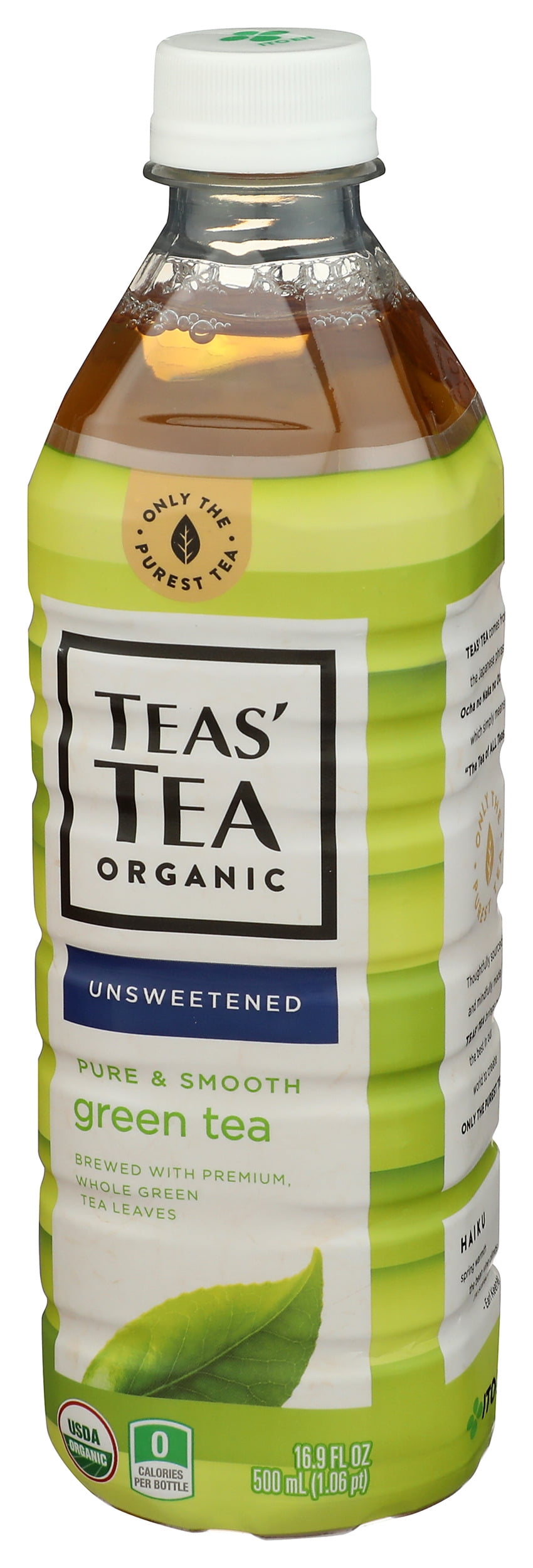 Pack of 12, Teas Tea Pure & Smooth Green Tea, 16.9 fl oz