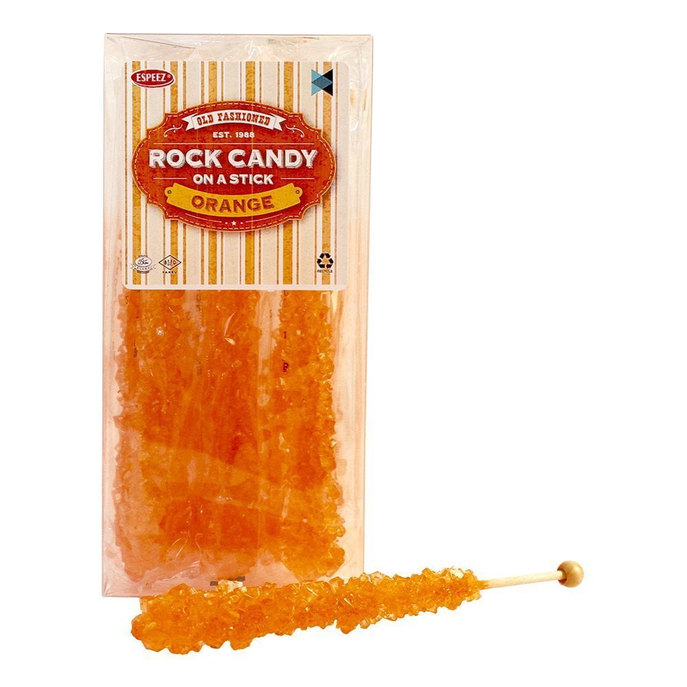 Extra Large Rock Candy Sticks 12 Orange Rock Candy Sticks Individually Wrapped for Party