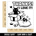 thumbnail image 2 of Thanks I Love It Cat with Present Thank You Square Rubber Stamp Stamping Scrapbooking Crafting - Large 2.75in, 2 of 7