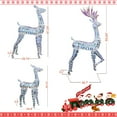 thumbnail image 7 of Baxluxe 3-Piece Lighted Christmas Reindeer, Christmas Deer Family Set, 50+80+100 LED Lights, Indoor or Outdoor Christmas Holiday Decoration for Yards Garden Lawn Patio Light Up Display, Iridescent, 7 of 7