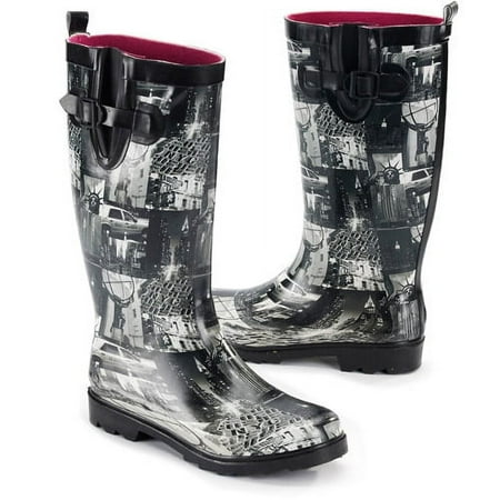 Women's NYC Buckle Rain Boots