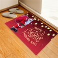 thumbnail image 3 of Wangscanis Home Christmas Floor Mat, Snowman/Santa Printed Square Carpet, 3 of 8