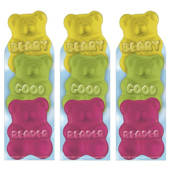Eureka EU-834051-3 Marque-Pages Parfumés Ourson Bon Lecteur, Lot de 3