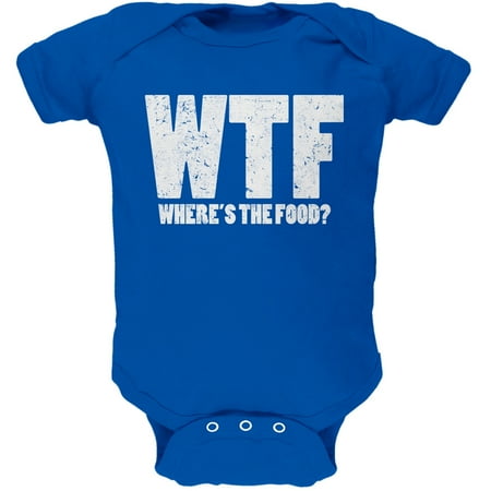 WTF (where's the food?) Royal Soft Baby One Piece