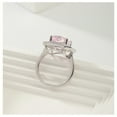 thumbnail image 4 of Elegant Radiant Cut Engagement Rings for Women 8 Carat Crushed Ice Wedding Ring Sterling Silver CZ Statement Pink Cocktail Rings for Her, 4 of 7