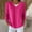 Hot Pink, variant on Trendy Going Out Tops for Women Black Knit Button Down Sweaters Long Sleeve Solid V Neck Tops for Women