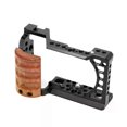 thumbnail image 2 of For Sony A6400 / A6300 / A6100 / A6000 PULUZ Wood Handle Metal Camera Cage Stabilizer Rig Camera Rabbit Cage Protective Frame, 2 of 5