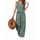 thumbnail image 2 of Conjuntos de 2 Piezas para Mujer: Chaleco de , Conjuntos Casuales Elegantes, Pantalones de Pierna , Trajes. Verde L, 2 of 7