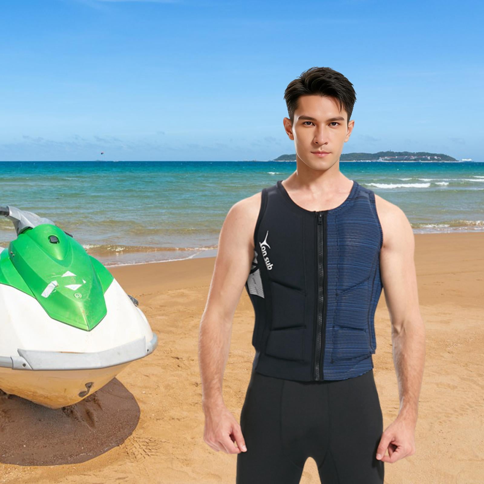 harayaa Life Vest Portable Summer Buoyancy Aid for Motorboat Paddleboarding Swimming XL blue black