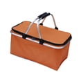 thumbnail image 2 of Cesta de picnic de aislamiento Cesta de comestibles Bolsa de comestibles portátiles portátiles plegables para bocadillos de mochilas de pesca de viaje Naranja, 2 of 8
