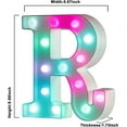 thumbnail image 2 of EONQY Alphabet Letter Lamp, Colorful Light up Letters Led Marquee Letter Lights Battery Powered Light Up Number Sign Night Light for Party Christmas Lamp Home Bar Decoration, 2 of 7
