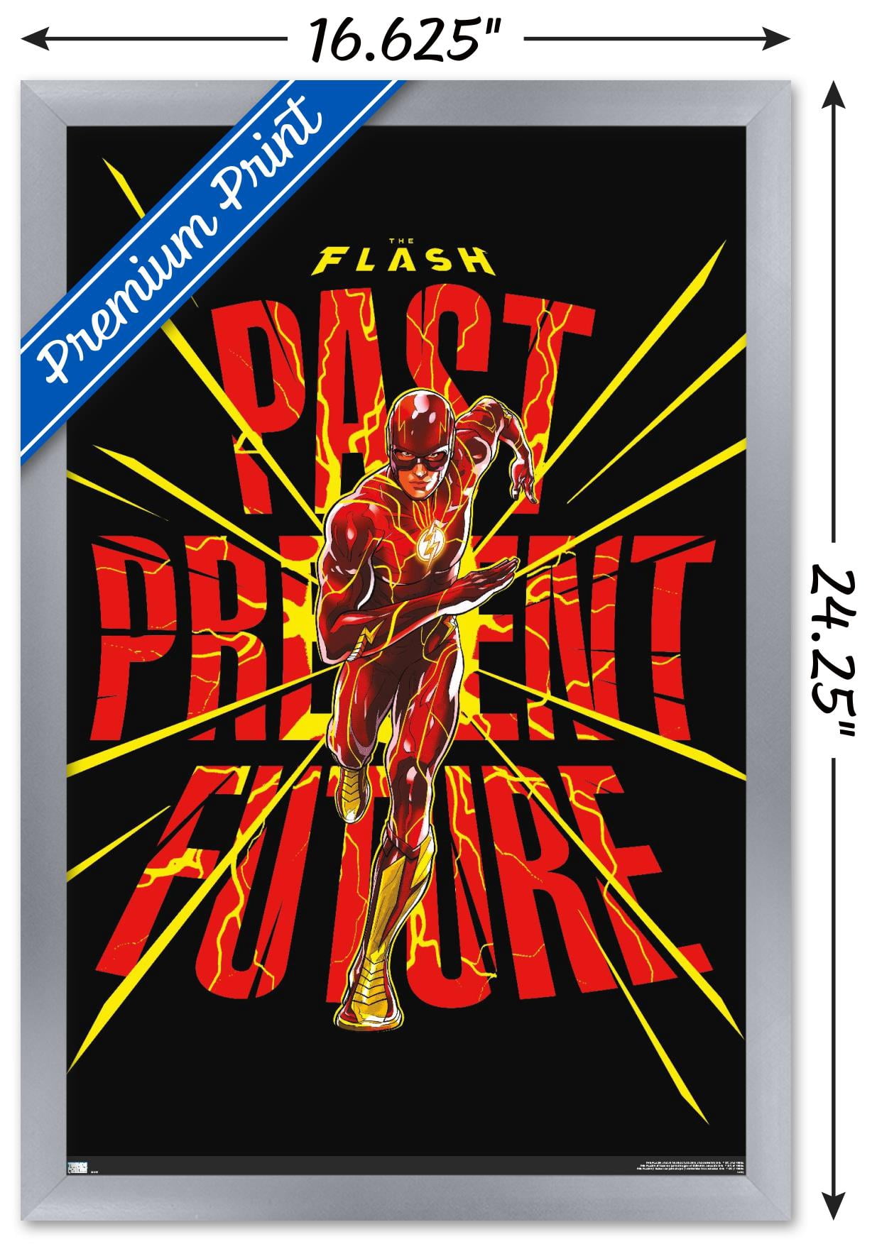 DC Comics Movie The Flash - Pointbreak Wall Poster, 14.725" x 22.375" Framed