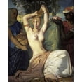 thumbnail image 2 of Chasseriau, Theodore 20x24 Gold Ornate Wood Framed with Double Matting Museum Art Print Titled - La Toilette dEsther, 2 of 4