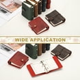 thumbnail image 6 of A9 Leather Journal, 2Pcs 3 Ring Notebook Binder Planner Loose Leaf 60 Sheets Paper Refillable for Business Office Study Writing, Dark Brown, 6 of 6