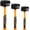 Rubber Mallet Set, variant on 8oz Rubber Mallet Hammer, Fiberglass Handle, Rubber Mallet for Flooring, Tent Stakes, Woodworking, Camping, Soft Blow Tasks without