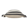 thumbnail image 4 of Laddha Home Designs Striped Loomed Square Cotton Throw Pillow Cover - 20" - Gray and White, 4 of 9