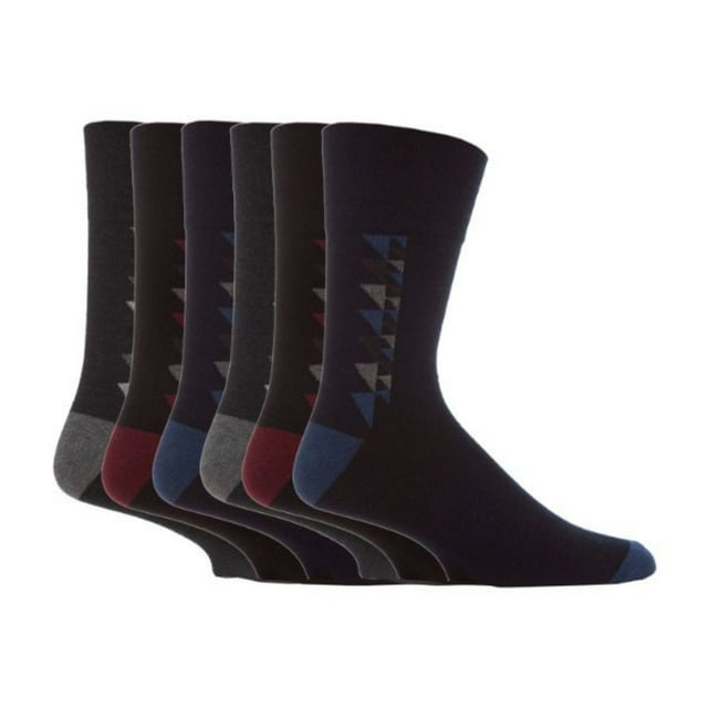 Gentle Grip - 6 Pairs Mens Gentle Grip Non Elastic Socks