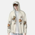 thumbnail image 2 of Kdxio Brown Cat Cartoon Print Women Men Sun Protection UPF 50+ Jackets Zip Up Long Sleeve Hoodie Hiking Lightweight with Pockets, 2 of 7