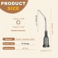 thumbnail image 2 of Agujas de dispensación anguladas Uxcell 16Ga, 25Pcs 1Pulgada Punta roma curva de 45° con bloqueo Luer para rellenar tintas líquidas, adhesivos, aceites, gris, 2 of 6